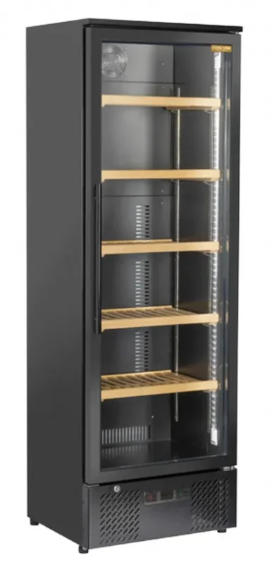 Promotion Saisonnière Cave à vins noire 1 porte vitrée battante 293l