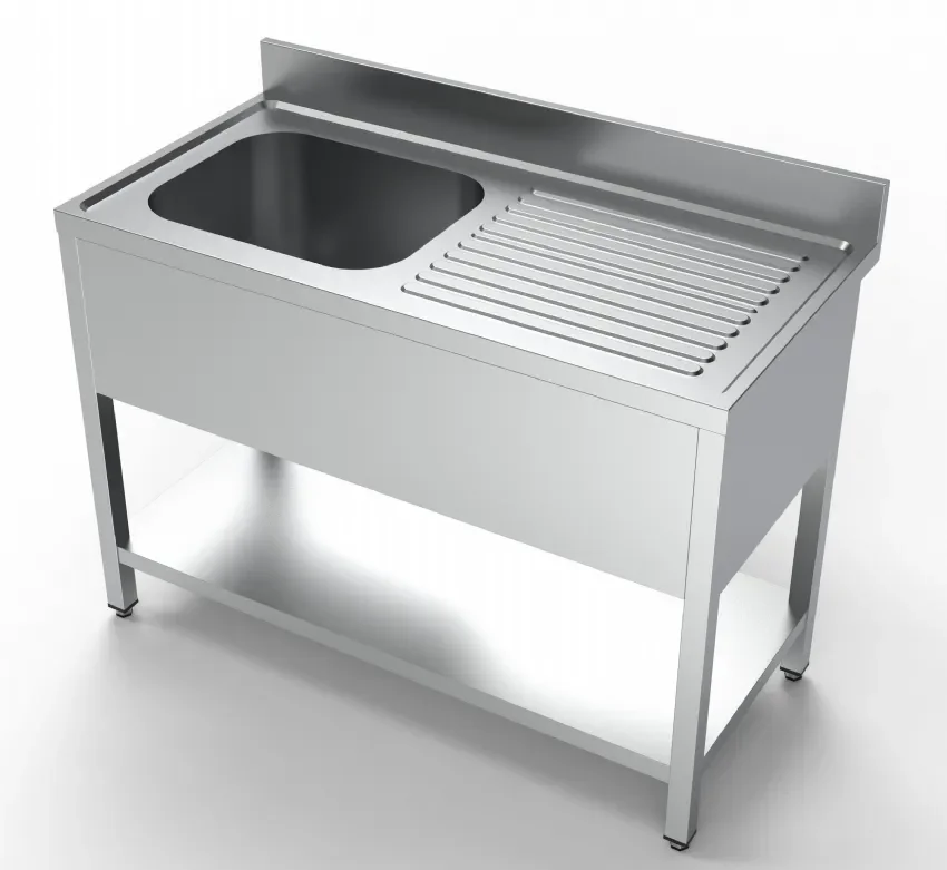 Plonge inox profondeur 600 étagère 1 à gauche 1200 Super Prix