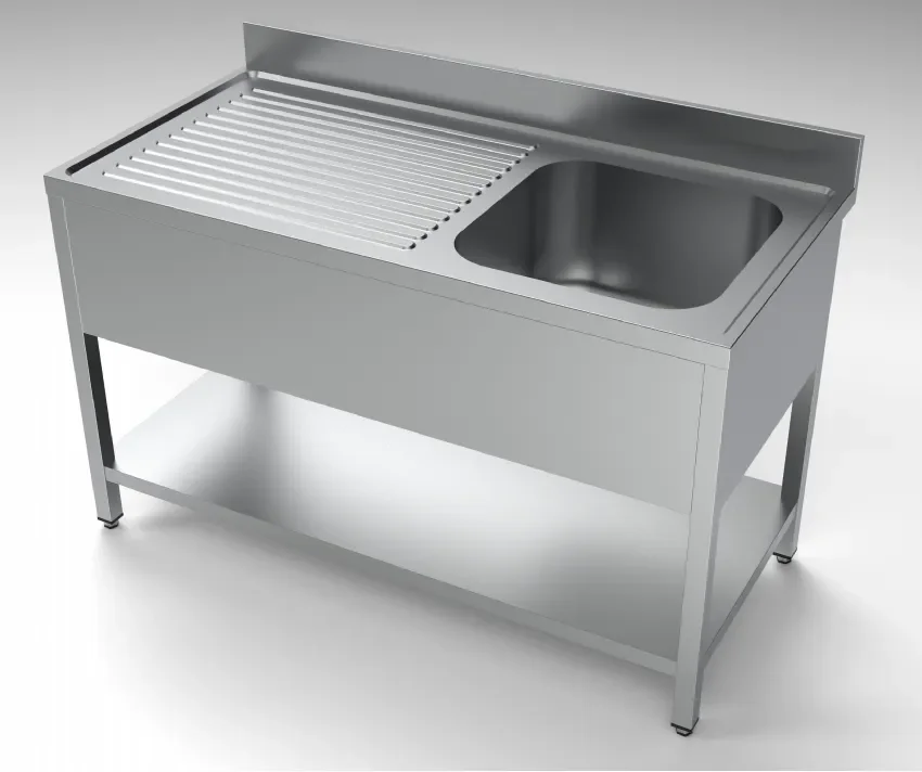 Plonge inox profondeur 700 étagère 1 à droite 1400 Promotion
