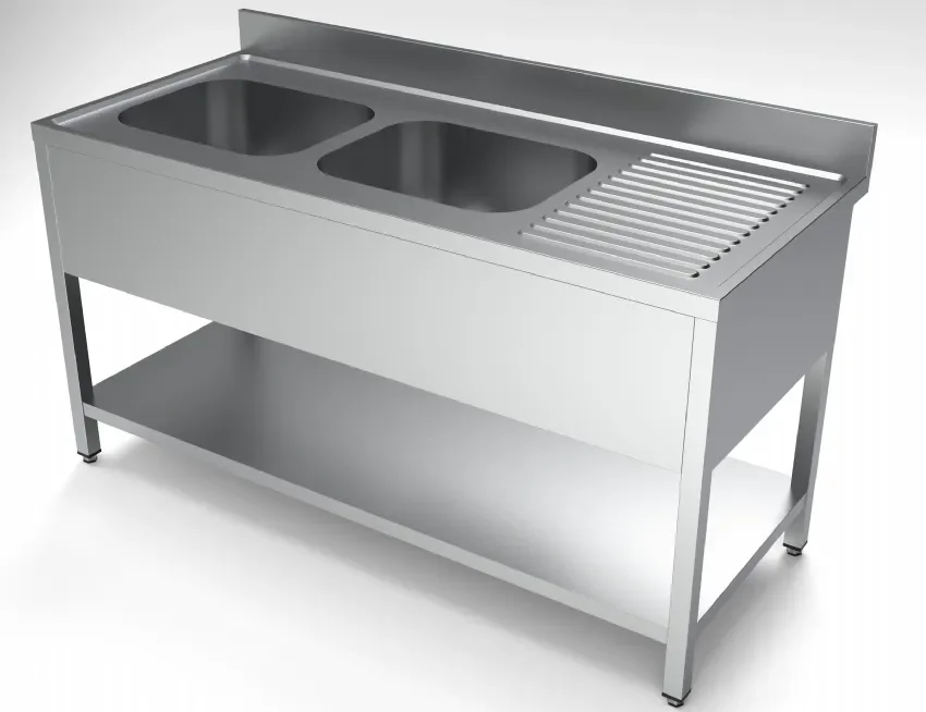 Plonge inox profondeur 700 étagère 2 à gauche 1600 Prix Cassé