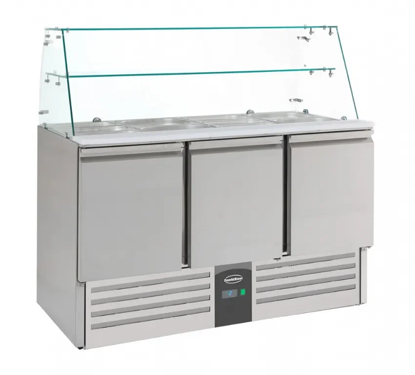 Promotion Saisonnière Saladette réfrigéree avec verre 3 portes