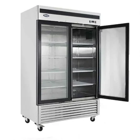 Usine Directe Armoire tropicalisée 2 portes vitrées inox positive