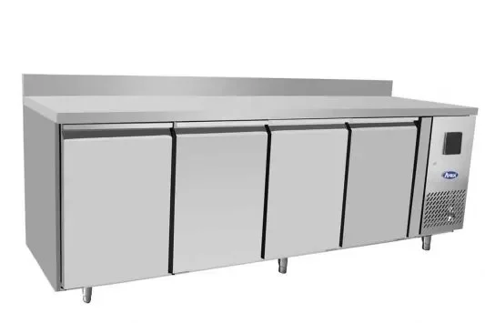 Meilleure Vente Table réfrigérée positive tropicalisée 4 portes avec dosseret