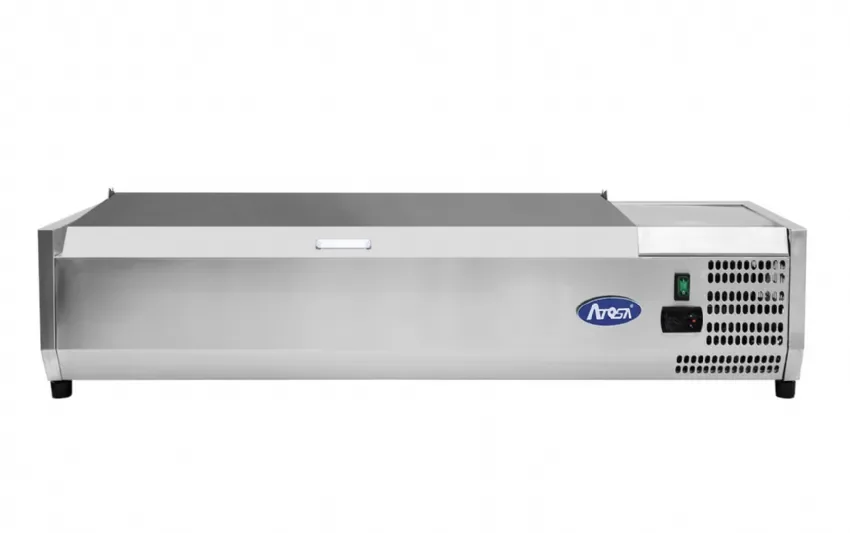 Présentoir à ingrédients réfrigéré couvercle inox pour 6 bacs gn1/3 - bac non inclus Top Vente