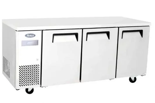Table compacte négative 3 portes inox 470l groupe à gauche Satisfait Ou Remboursé