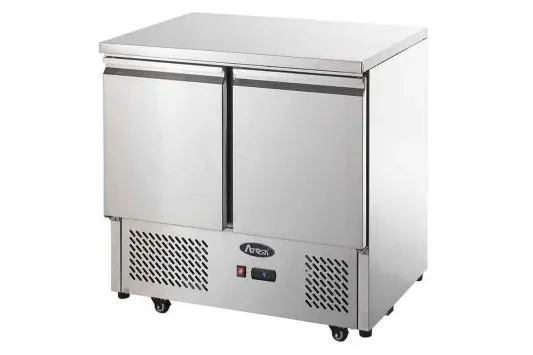 Offre Limitée Meuble compact de stockage 2 portes inox réfrigérant vert r600a
