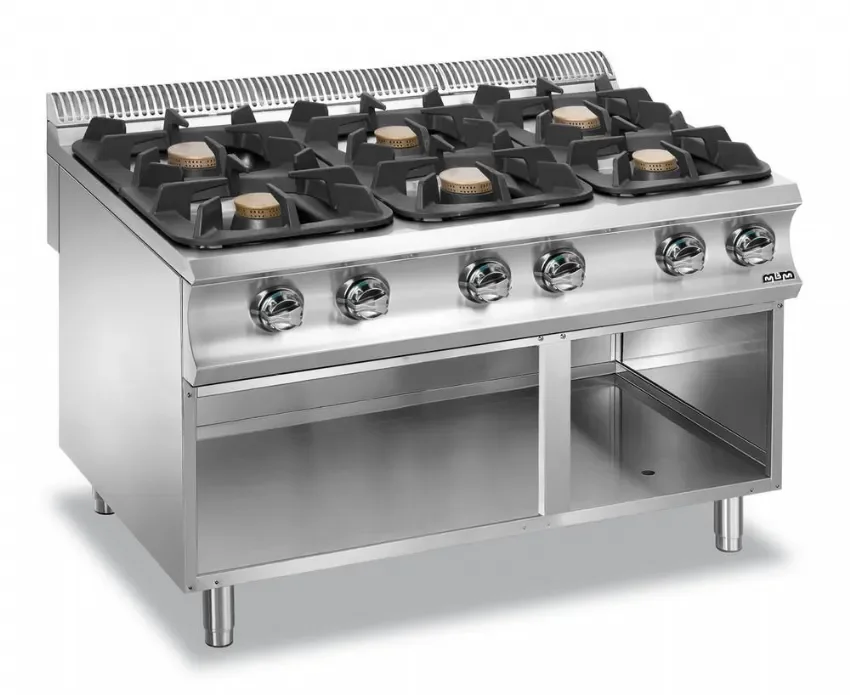 Fourneau professionnel a gaz 6 feux vif 5,5 kw domina pro 900 Meilleur Choix
