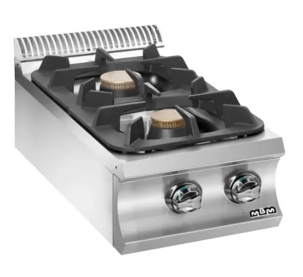 Fourneau professionnel a gaz 2 feux vif 5,5 kw a poser domina pro 900 Top Vente