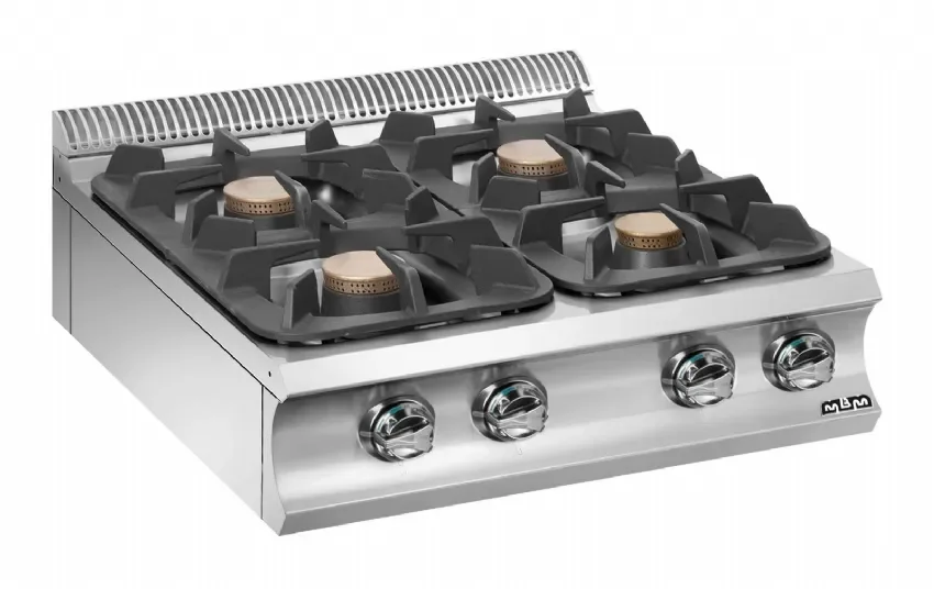 Fourneau professionnel a gaz 4 feux vif (2x)11 kw et (2x)7 kw a poser domina pro 900 Promotion
