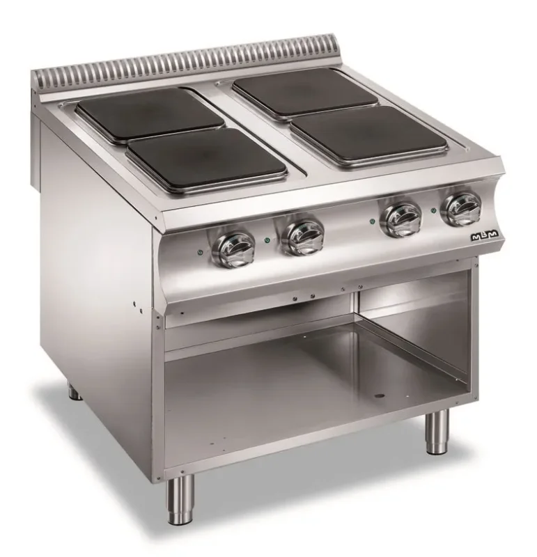 Promotion Saisonnière Fourneau professionnel electrique 4 plaque carrés domina pro 900
