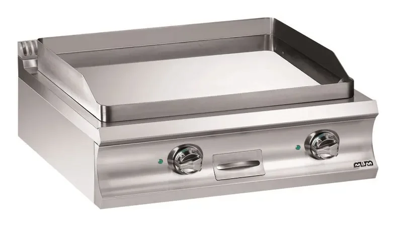 Meilleure Vente Plaque a snack professionnel electrique plaque lisse chromée 780x720x15 a poser domina pro 900