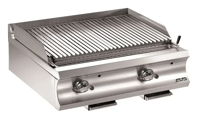 Grille pierre a lave professionnel 640x370x30(x2) a poser domina pro 900 Usine Directe