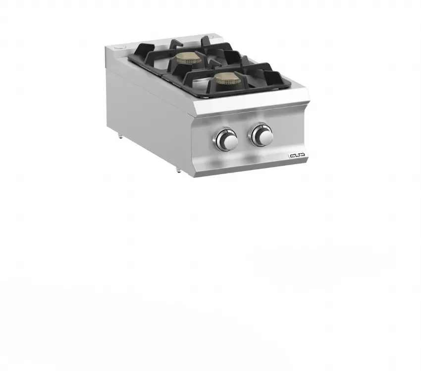 Fourneau professionnel a gaz 2 feux vif 5,5 kw a poser domina pro 700 Offre Limitée