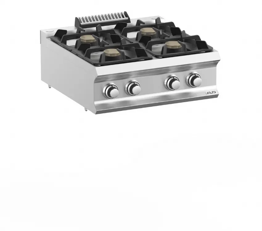 Fourneau professionnel a gaz 4 feux vif 7 kw a poser domina pro 700 Produit De Marque