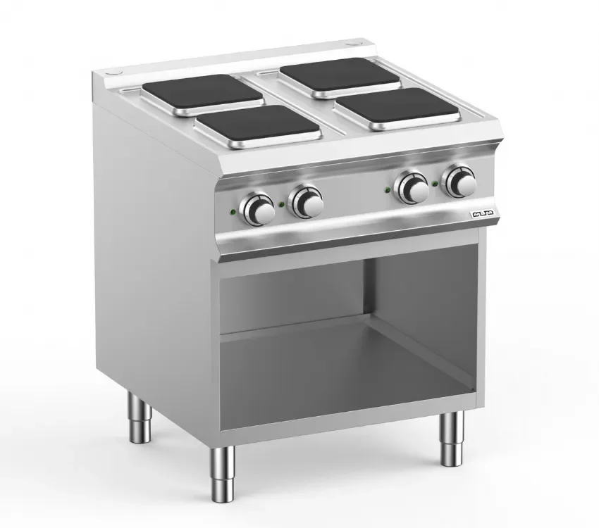 Fourneau professionnel electrique 4 plaque 2,6 kw sur sousbassment libre domina pro 700 Livraison Express