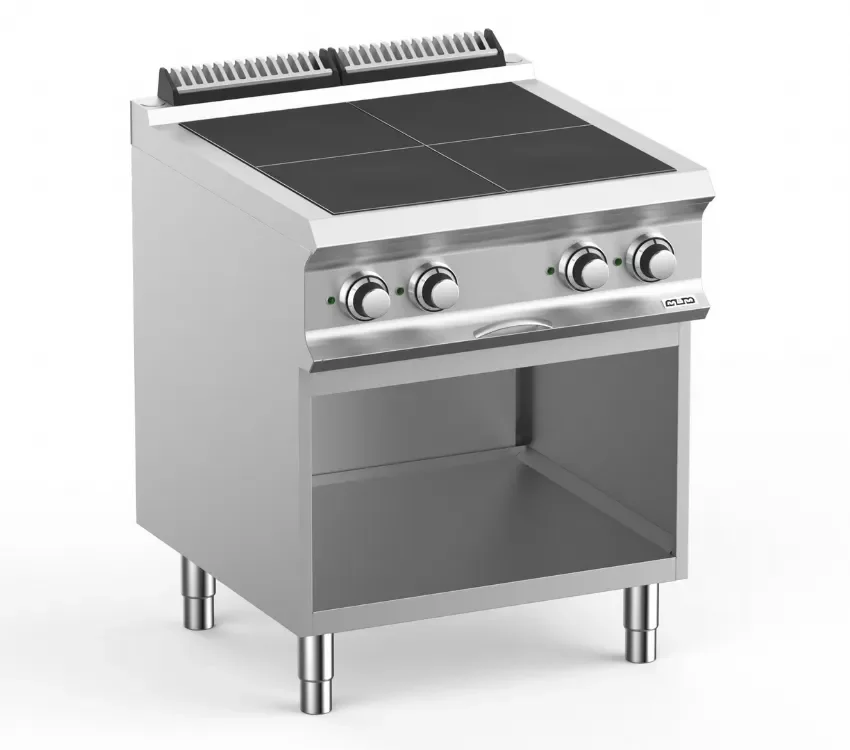 Fourneau professionnel electrique 4 zone de chauffe 2,5 kw sur sousbassment libre domina pro 700 Solde