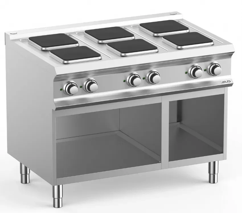 Prix Choc Fourneau professionnel electrique 6 plaque 2,6 kw sur sousbassment libre domina pro 700