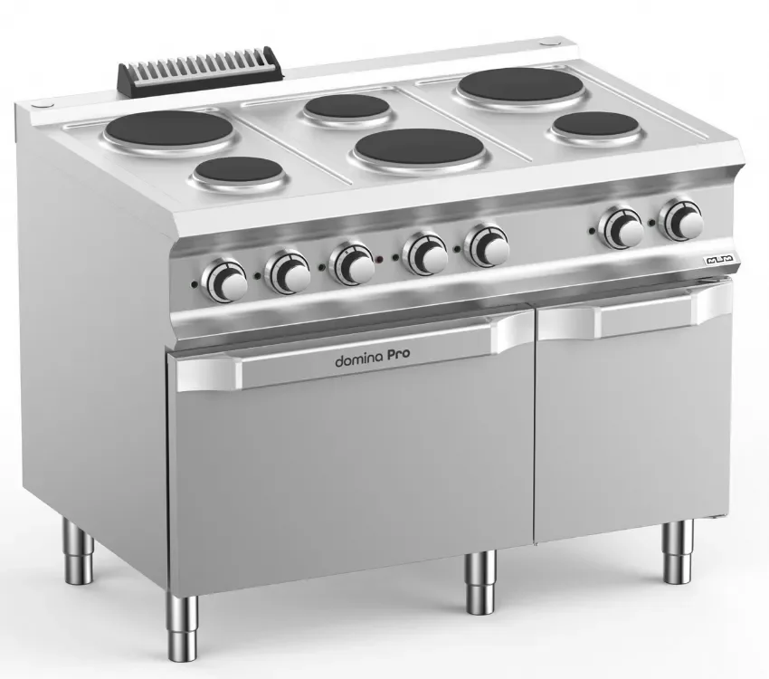 Seulement Aujourd’hui Fourneau professionnel electrique 6 plaque 3x1,5 kw et 3x2,6 kw sur four electrique domina pro 700