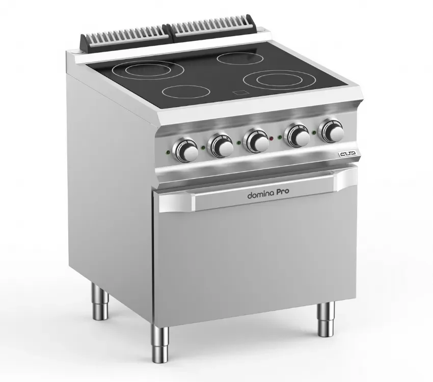 Acheter En Ligne Fourneau professionnel electrique 4 plaque vitrocéramique sur four electrique domina pro 700
