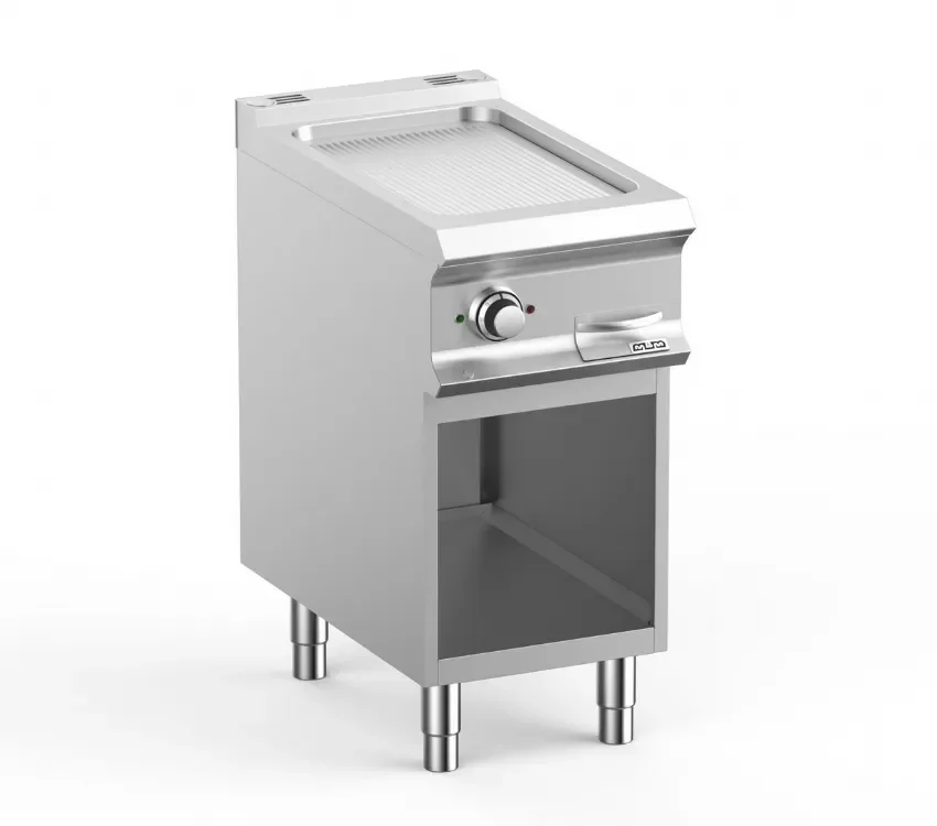 Plaque a snack professionnel electrique sur soubassment libre plaque rainurée 33x54 domina pro 700 Meilleure Vente