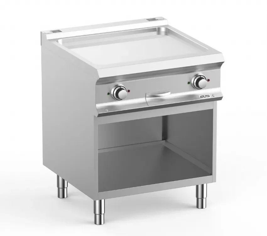 Offre Exclusive Plaque a snack professionnel electrique sur soubassment libre plaque lisse chromee 63x54 domina pro 700