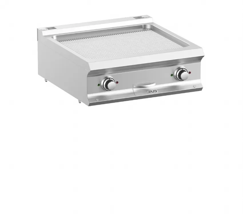 Plaque a snack professionnel electrique plaque rainurée chromee 63x54 a poser domina pro 700 Prix Promo