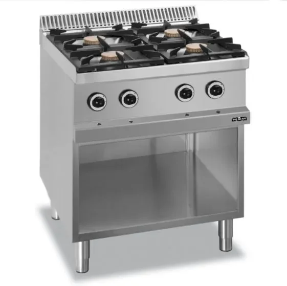 Fourneau professionnel a gaz 4 feux vif 5,5 kw magristra plus 700 Promotion Saisonnière
