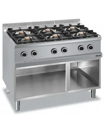 Fourneau professionnel a gaz 6 feux vif 5,5 kw magristra plus 700 Meilleur Prix