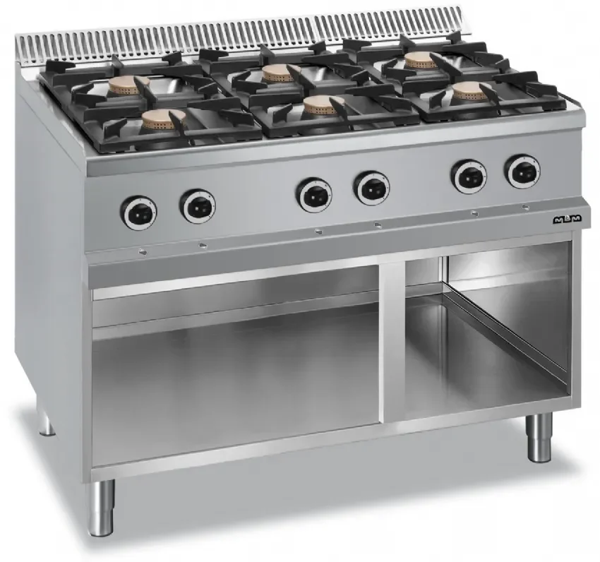 Fourneau professionnel a gaz 6 feux vif 7 kw magristra plus 700 Offre Spéciale