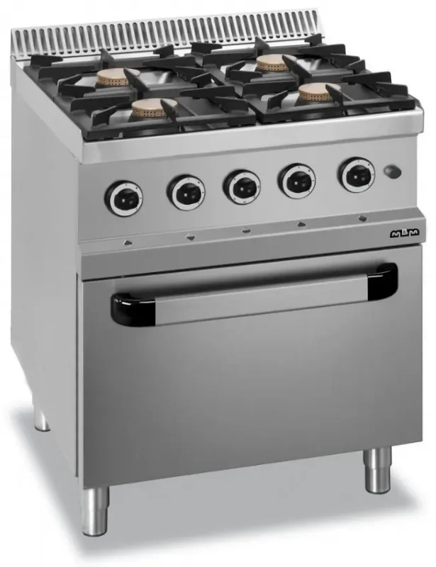 Commander Maintenant Fourneau professionnel a gaz 4 feux vif 5,5 kw sur four a gaz magristra plus 700