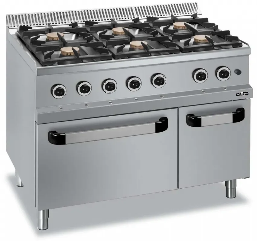 Prix Choc Fourneau professionnel a gaz 6 feux vif 5,5 kw sur four electrique magristra plus 700