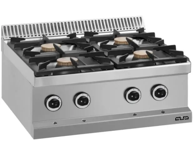 Vente Directe Fourneau professionnel a gaz 4 feux vif 5,5 kw a poser magristra plus 700