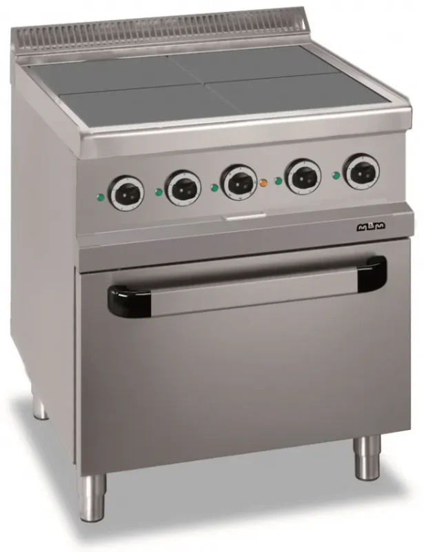 Nouvel Arrivage Fourneau professionnel electrique 4 plaques abaissée sur four électrique ventilé magristra plus 700