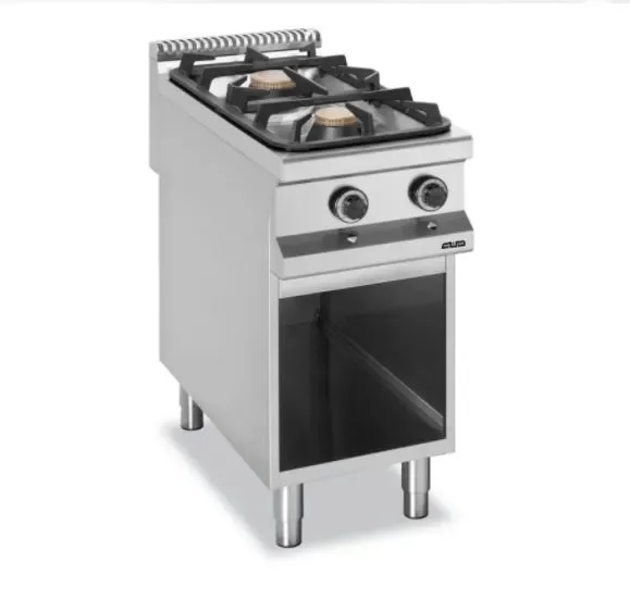 Bon Plan Fourneau professionnel a gaz 2 feux de 5,5 kw sur soubassment magristra plus 900