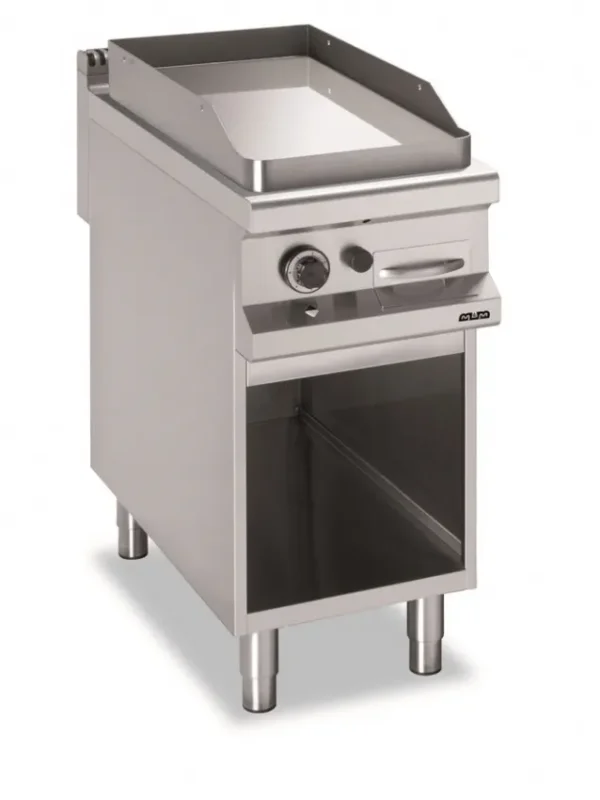 Dernière Chance Plaque a snacker professionnel a gaz plaque lisse chromee 40x90x85 magristra plus 900