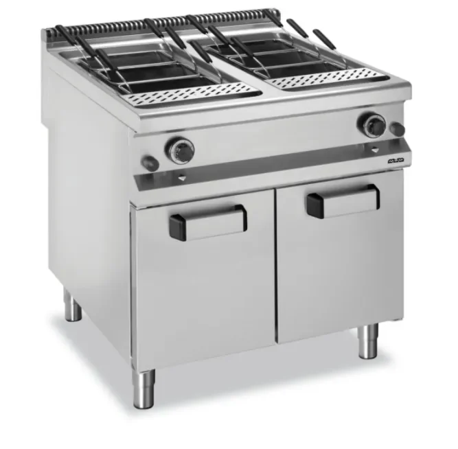Prix Cassé Cuiseur de pate a gaz professionnel-2 cuve-lt.40+40 magristra plus 900