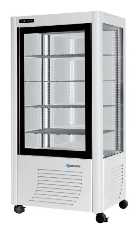 Meilleure Vente Vitrine réfrigérée négative blanche 4 faces vitrées 540l