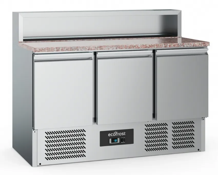 Réduction Table à pizza 3 portes pour 8 bacs gn1/6