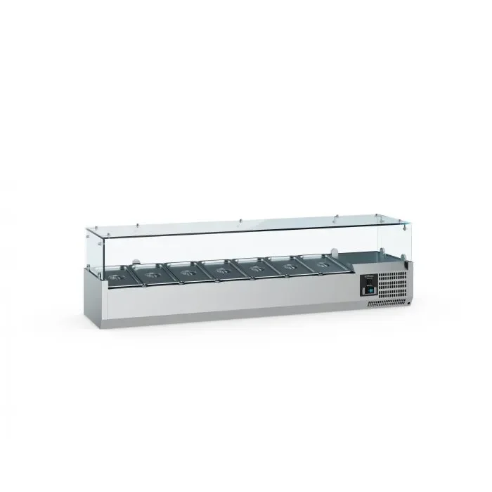 Saladette réfrigérée à poser pour 6 bacs gn1/3 longueur 1500mm Meilleur Choix
