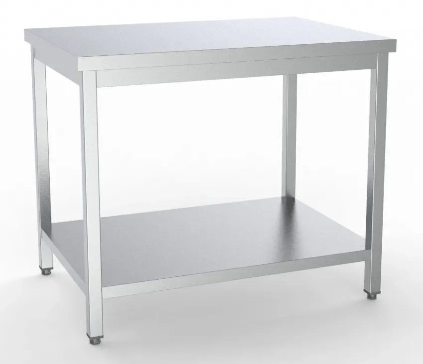 Table inox de travail avec étagère démontable profondeur 700mm longueur 1000m Nouveauté