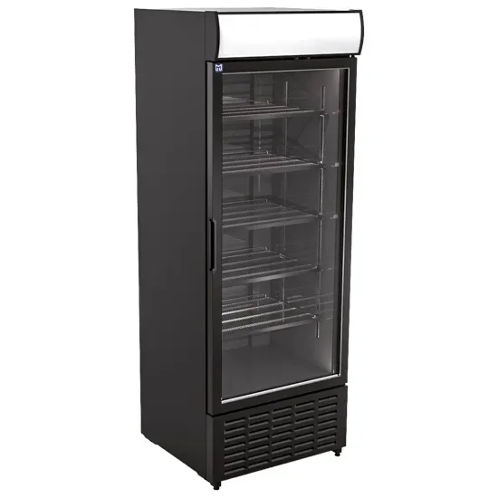 Prix Choc Vitrine réfrigérée verticale noire 1 porte vitrée température +1/+9°c