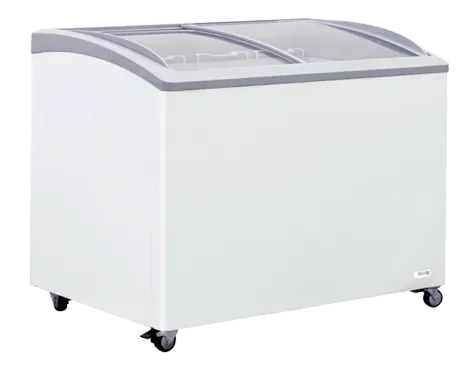 Expédition Rapide Congélateur coffre 300 l avec couvercle supérieur vitré coulissant