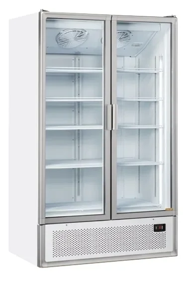 Petit Prix Armoire réfrigérée pour boissons blanc 2 portes vitrées led1200l