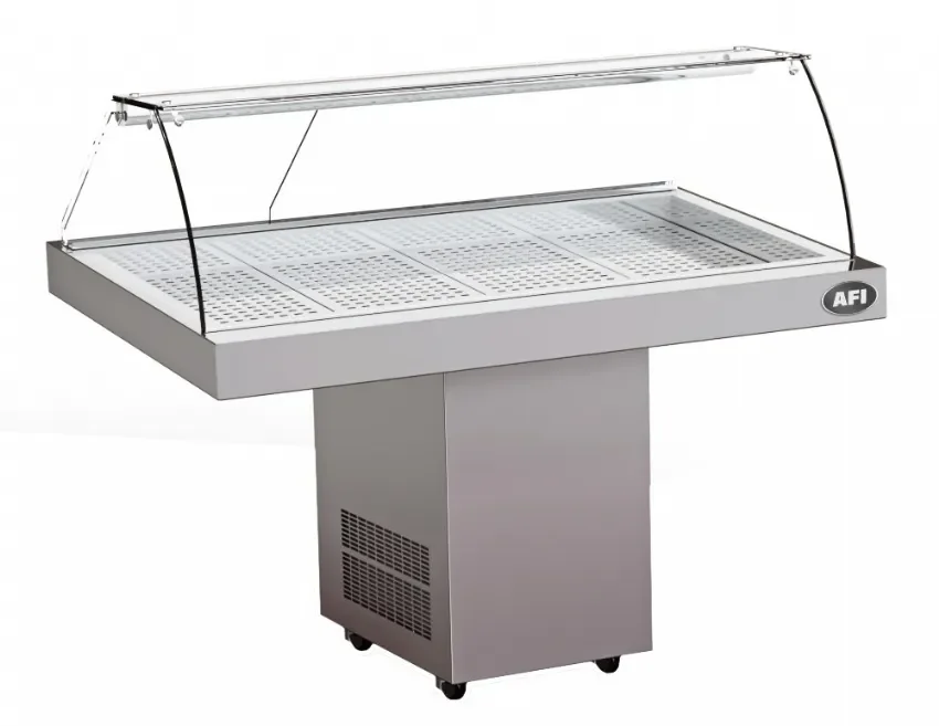 Vitrine réfrigérée à poissons vitre bombée - avec froid statique 940x900x1200mm Prix Promo