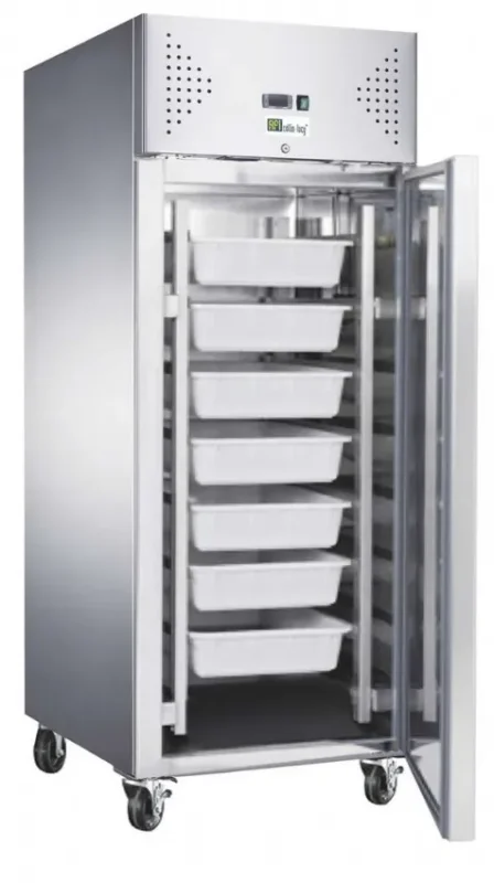 Armoire réfrigérée inox à poissons 1 porte pleine classe 5 capacité 600 l -2/+8°c Meilleur Prix