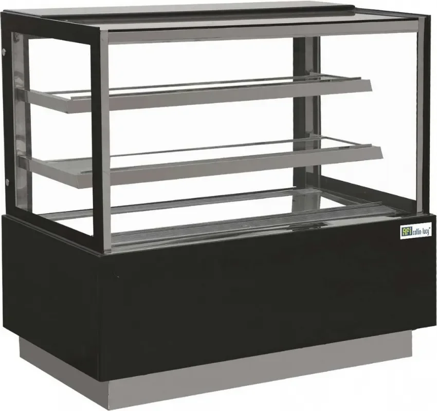 Nouvel Arrivage Vitrine pâtisseries noire vitrage droit 2 étagères température +2/+8°c - 280 l