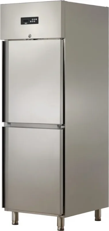 Armoire réfrigérée positive gn 2/1 2 demi-portes pleines température -2/+8°c - 610 l Populaire