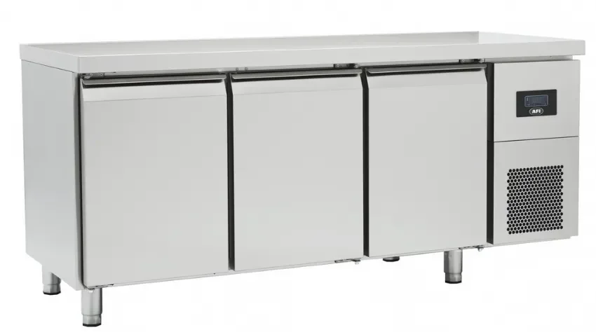 Table réfrigérée positive gn 1/1 sans dosseret 3 portes - température -2/+8°c Livraison Gratuite
