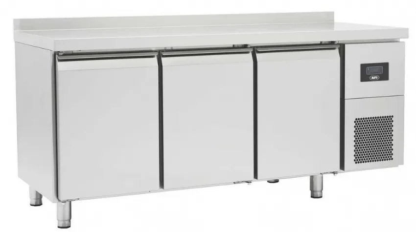 Table réfrigérée positive gn 1/1 avec dosseret 3 portes température -2/+8°c Prix Bas