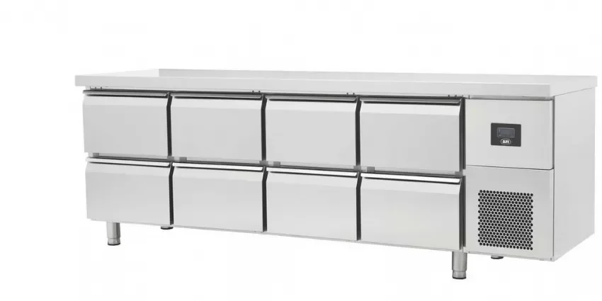 Livraison Express Table réfrigérée négative gn 1/1 sans dosseret avec 8 tiroirs température -5/-22°c